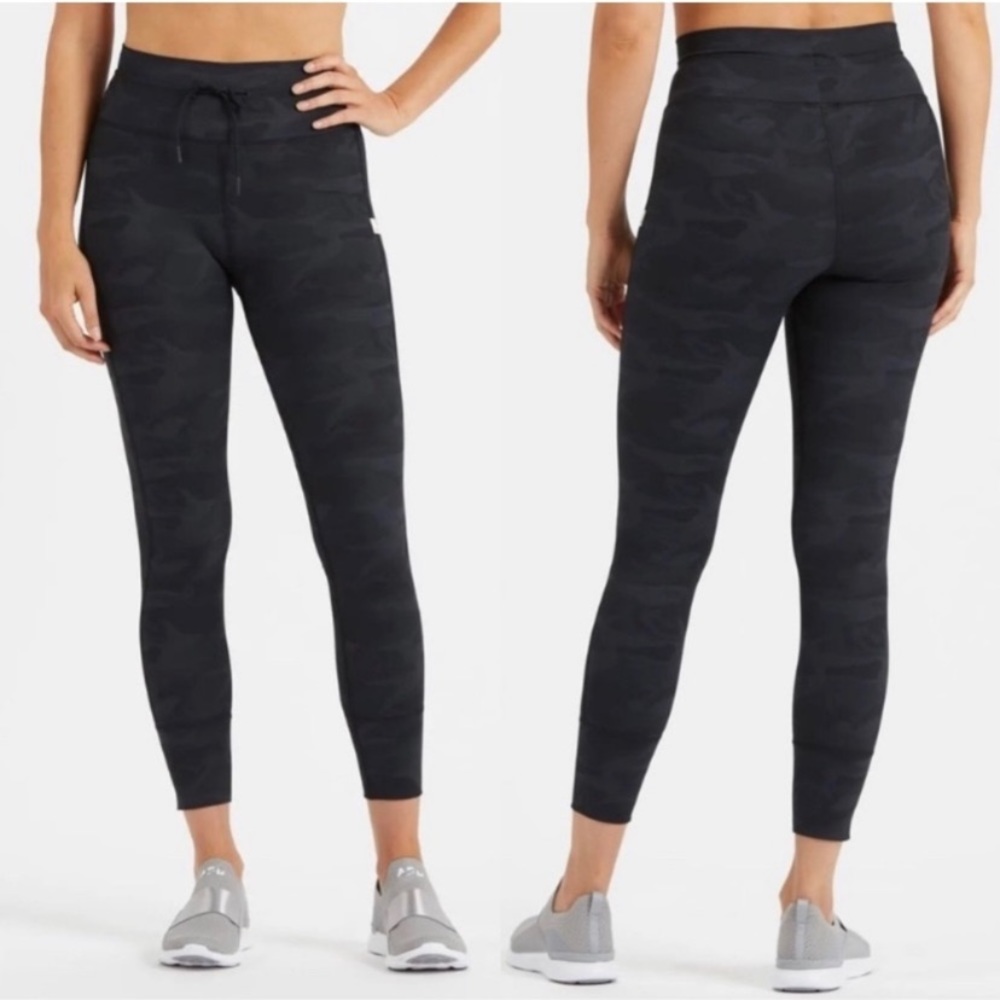 Vuori Black Charcoal Camo High-Rise Leggings